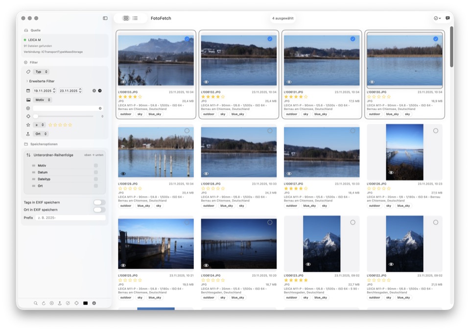 Screenshot: RAWFetcher overview
